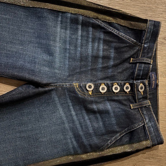 Ramy Brook Wide leg Jean with Gold & Black detailed trim - Picture 3 of 11